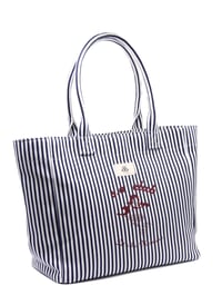 Tote Çanta Çizgili Lacivert Large