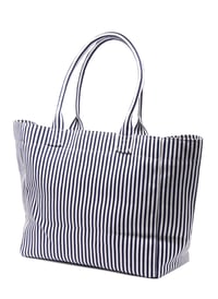 Tote Çanta Çizgili Lacivert Large