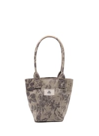 Tote Çanta Gri Çiçekli Small