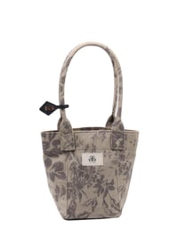 Tote Çanta Gri Çiçekli Small
