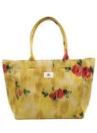 Tote Çanta Sarı Çiçekli Large