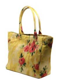 Tote Çanta Sarı Çiçekli Large