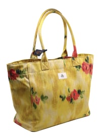Tote Çanta Sarı Çiçekli Large