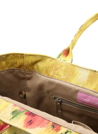 Tote Çanta Sarı Çiçekli Large