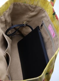 Tote Çanta Sarı Çiçekli Large