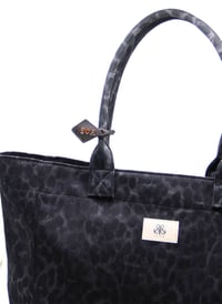 Tote Çanta Siyah Leopar Large