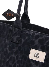 Tote Çanta Siyah Leopar Medium