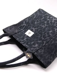 Tote Çanta Siyah Leopar Medium