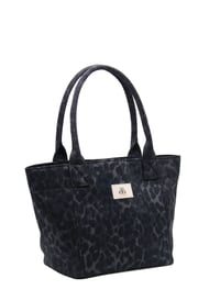 Tote Çanta Siyah Leopar Medium