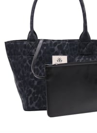 Tote Çanta Siyah Leopar Medium