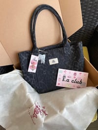 Tote Çanta Siyah Leopar Medium