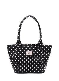 Tote Çanta Siyah Puantiye Medium
