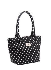 Tote Çanta Siyah Puantiye Medium