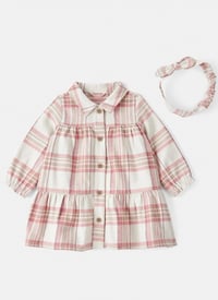 Kız Bebek Ekru Elbise Set