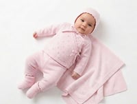 Kız Bebek Organik Pamuk Triko Pembe Yeni Doğan Seti