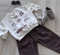 Leopar desenli kot pantolon