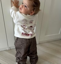 Leopar desenli kot pantolon