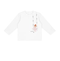 Peri Desenli Tshirt 3 Ay-18Ay Beyaz