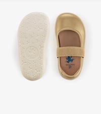 Smart Walker Mary Jane Altın Yıldız Barefoot Kız Babet Ayakkabı