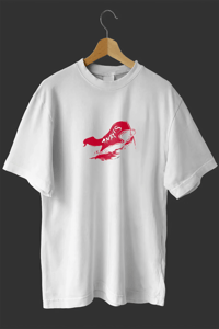 1 Mayıs Emekçiler Günü Baskılı Oversize Bisiklet Yaka T-shirt - Beyaz