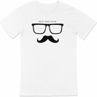 Babalar Günü Hediye Baba Temalı Baskılı Oversize Bisiklet Yaka T-shirt - Beyaz