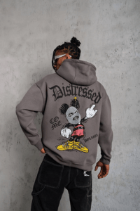 Erkek 3 İplik Pamuklu Kapüşonlu Kanguru Cepli Sweatshirt Hoodie -  Gri