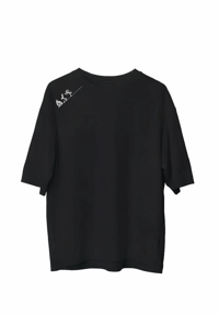 Erkek Baskılı T-Shirt Kısa Kol Bisiklet Yaka Regular Fit Rahat Kalıp Günlük Tişört - Siyah
