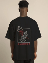 Erkek Baskılı T-Shirt Kısa Kol Bisiklet Yaka Regular Fit Rahat Kalıp Günlük Tişört - Siyah