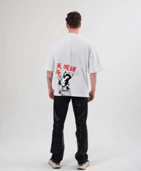 Erkek Baskılı T-Shirt Kısa Kol Bisiklet Yaka Regular Fit Rahat Kalıp Günlük Tişört - Beyaz