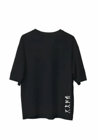 Erkek Baskılı T-Shirt Kısa Kol Bisiklet Yaka Regular Fit Rahat Kalıp Günlük Tişört - Siyah