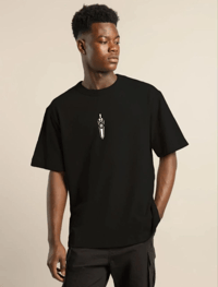 Erkek Baskılı T-Shirt Kısa Kol Bisiklet Yaka Regular Fit Rahat Kalıp Günlük Tişört - Siyah
