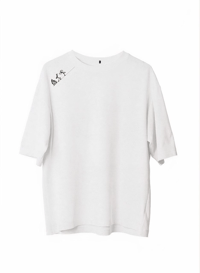 Erkek Baskılı T-Shirt Kısa Kol Bisiklet Yaka Regular Fit Rahat Kalıp Günlük Tişört - Beyaz