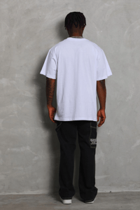 Erkek Düz Yazlık Kısa Kol Tişört Bisiklet Yaka Oversize T-Shirt - Beyaz