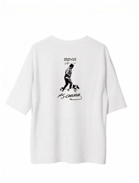 Erkek Kısa Kol Tişört Bisiklet Yaka ATATÜRK Baskılı T-Shirt -  Beyaz