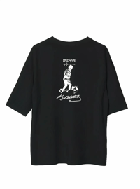 Erkek Kısa Kol Tişört Bisiklet Yaka ATATÜRK Baskılı T-Shirt - Siyah