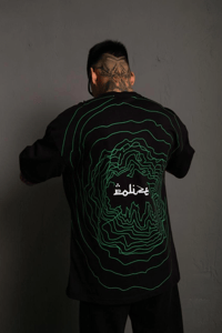 Erkek Kısa Kol Yazlık Tişört Bisiklet Yaka Baskılı Oversize T-Shirt - Siyah
