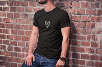 Erkek Kısa Kol Yazlık Tişört Bisiklet Yaka Baskılı Oversize T-Shirt - Siyah