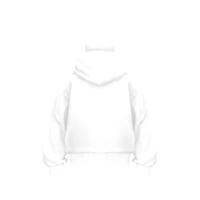 Erkek Samuray Ninja Çift Kapşonlu ZIP Fermuarlı Kanguru Cepli Tam Fermuarlı Hoodie Swetshirt - Beyaz