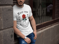 Erkek Tişort Bisiklet Yaka Baskılı Kısa kol T-Shirt - Beyaz