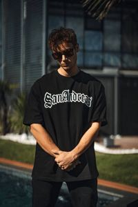 Erkek Tişort Bisiklet Yaka Baskılı Kısa kol T-Shirt - Siyah