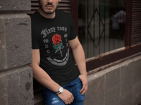 Erkek Tişort Bisiklet Yaka Baskılı Kısa kol T-Shirt - Siyah