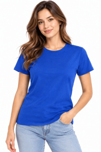 Kadın Basic Tişört Bisiklet Yaka Kısa Kol Günlük Yazlık Slim fit T-Shirt