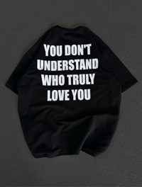 Kadın Baskılı T-Shirt Kısa Kol Bisiklet Yaka Regular Fit Rahat Kalıp Günlük Tişört  - Siyah