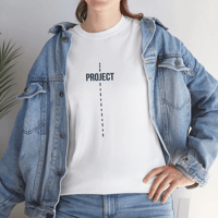 Kadın Bisiklet Yaka Baskılı  Kısa kol T-Shirt - Beyaz