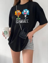 Kadın Kısa kol Tişört Bisiklet Yaka Baskılı Oversize T-Shirt - Siyah