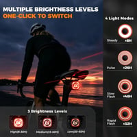 Rockbros Q2MAX Akıllı Emoji LED Bisiklet Arka Stop Lambası