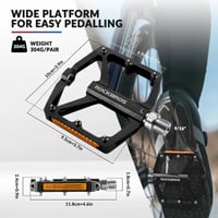 Rockbros Reflektörlü Alüminyum Alaşım Bisiklet Pedalı (9/16