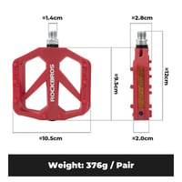 Rockbros Reflektörlü Hafif Naylon Bisiklet Pedalı (Geniş Platform)