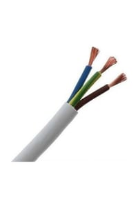 15 Metre 3x2.5 Beyaz Ttr Cca Tam Kesit Çok Telli Kablo