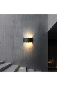 15 W İki Yönlü Led Duvar Aplik - Gün Işığı (3000K)  - Siyah - IP44 - CT-8013G